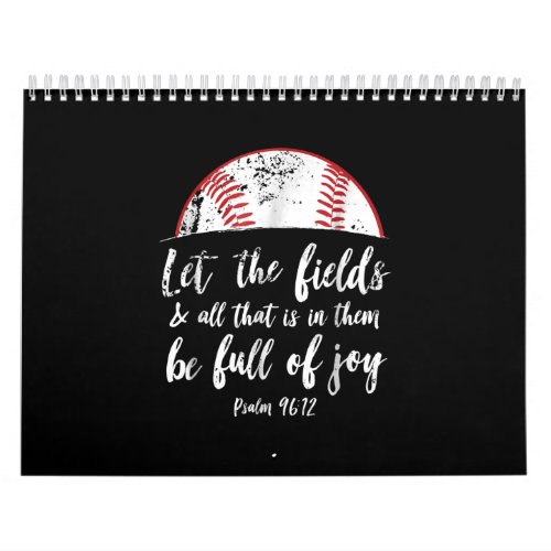 Baseball Bible Verse  Cute Christian Psalm 96 Calendar