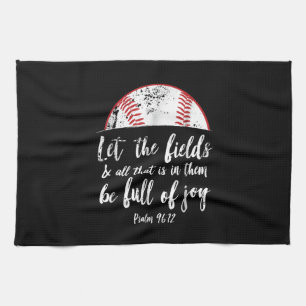 Baseball Bible Verse Cute Christian Psalm 96 Kitchen Towel