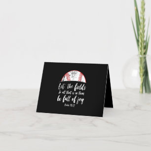 Baseball Bible Verse Cute Christian Psalm 96 Thank You Card