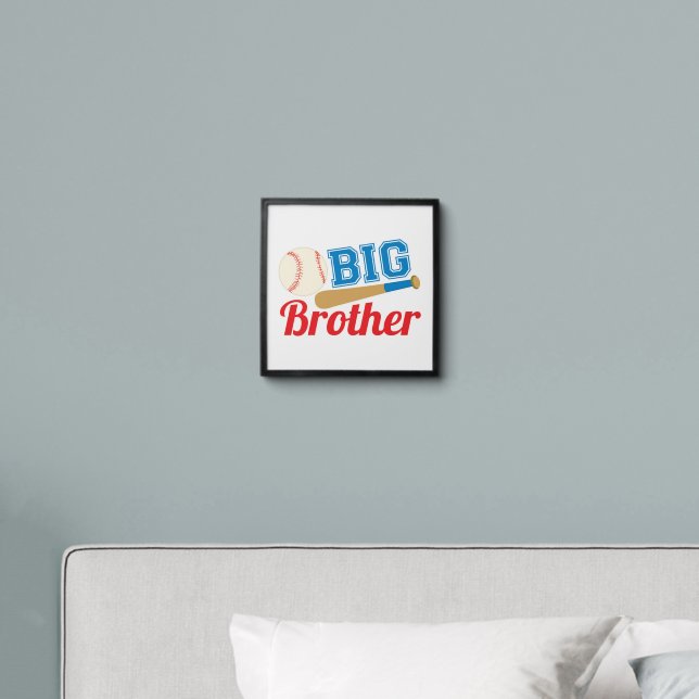 Baseball Big Brother Peel And Stick Photo Tile (Bedroom)