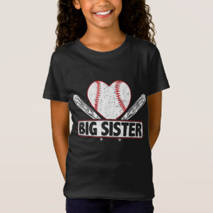 Baseball Big Sister Matching Family Softball Baseb T-Shirt