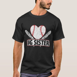 Baseball Big Sister Matching Family Softball Baseb T-Shirt