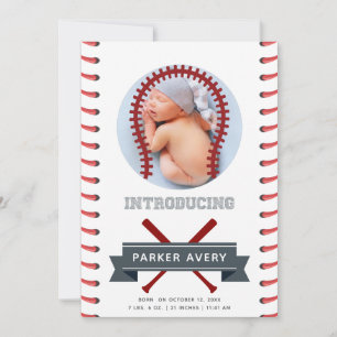 Baseball Birth Announcement
