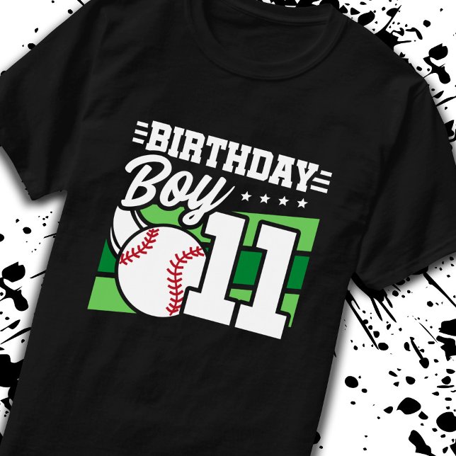 Baseball Birthday 11 Year Old Boy 11th Birthday T-Shirt (Creator Uploaded)