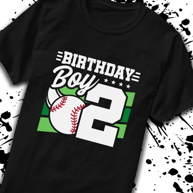 Baseball Birthday 2 Year Old Boy 2nd Birthday T-Shirt (Creator Uploaded)