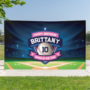 Baseball Birthday banner backdrop