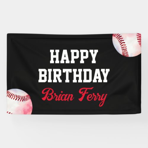 baseball birthday bash banner