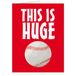 BASEBALL BIRTHDAY BIGGEST BIG GREETING CARD