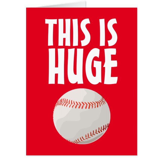 BASEBALL BIRTHDAY BIGGEST BIG GREETING CARD (Front)