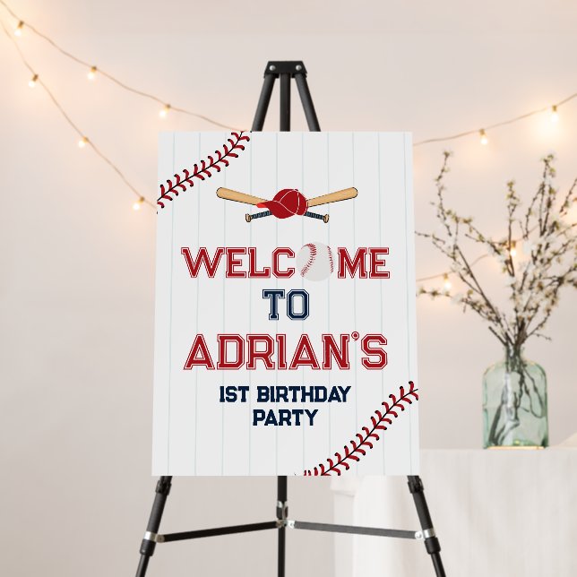 Baseball birthday boy foam board (In Situ (Stand))