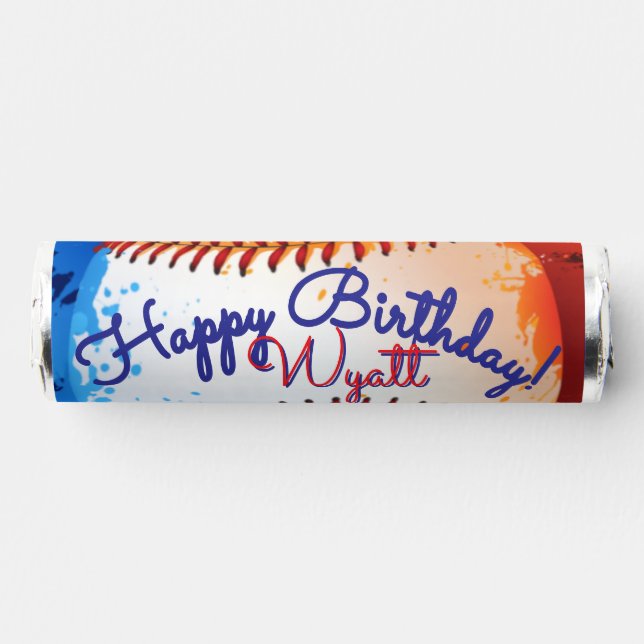 Baseball Birthday  Breath Savers® Mints (Front)