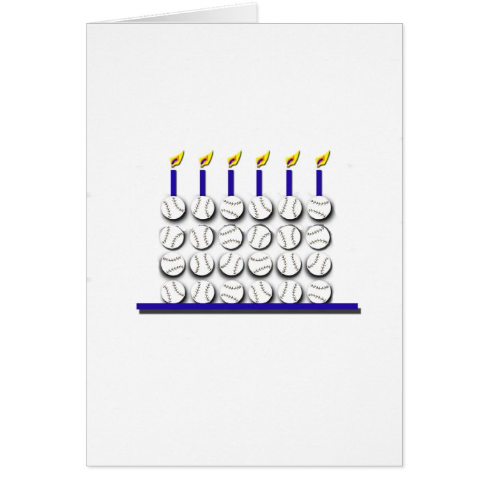 Baseball Birthday Cake Greeting Cards