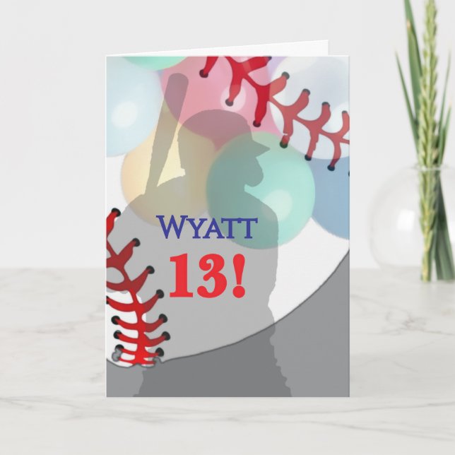 Baseball Birthday  Card (Front)