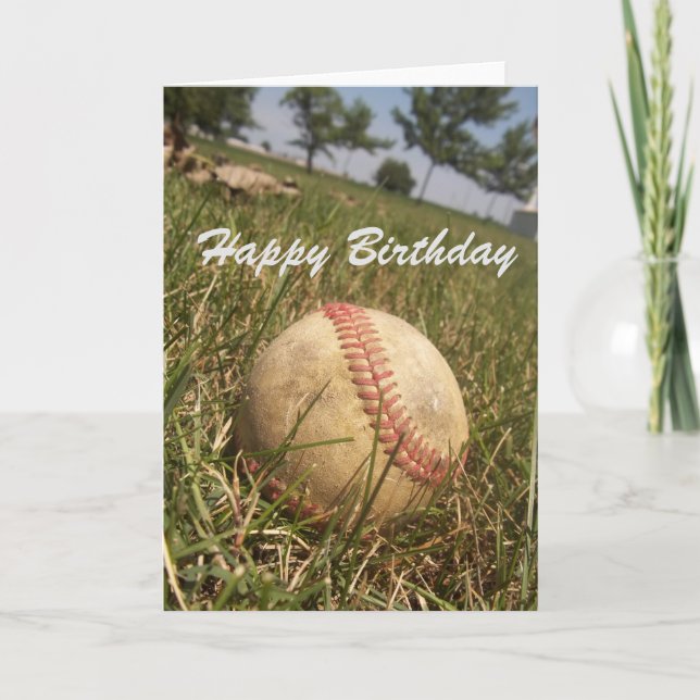 Baseball Birthday Card (Front)