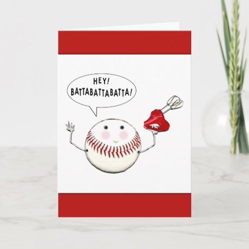 Baseball Birthday Card