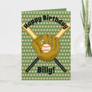 Baseball Birthday Card