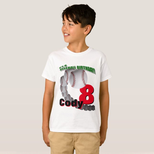 Baseball Birthday - Custom T-SHIRT (Front Full)