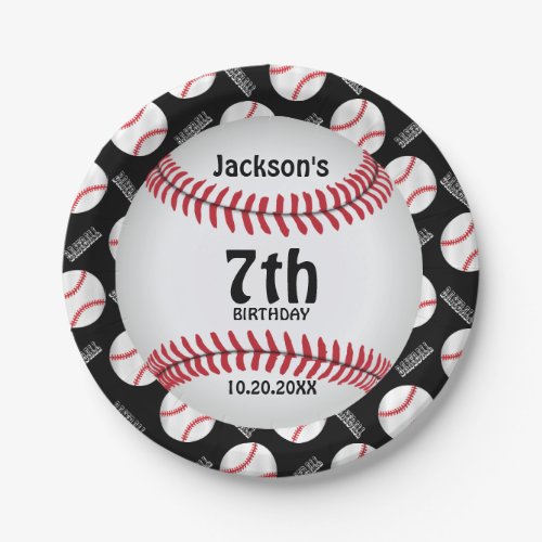 Baseball Birthday Design  Personalize Paper Plates
