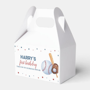Baseball Birthday Favor Box Batter Up