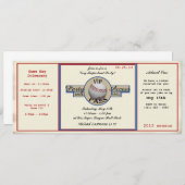 Baseball Birthday Field Pass Party Access Invitation (Front/Back)
