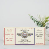 Baseball Birthday Field Pass Party Access Invitation (Standing Front)