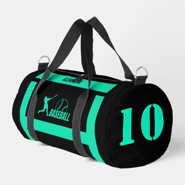 Baseball Birthday Gift, Baseball Player Girl,  Acc Duffle Bag (Left Corner)
