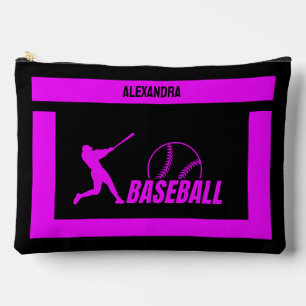 Baseball Birthday Gift, Baseball Player Girl,  Accessory Pouch