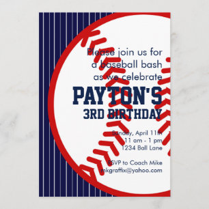 Baseball Birthday Invitation