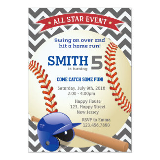baseball birthday invitations