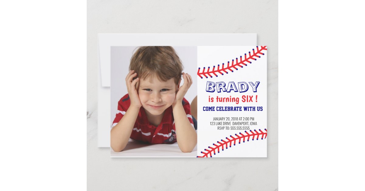 Baseball Birthday Invitation 