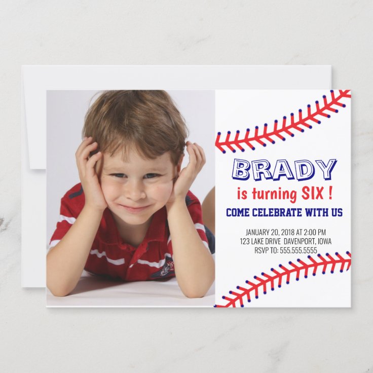 Baseball Birthday Invitation | Zazzle