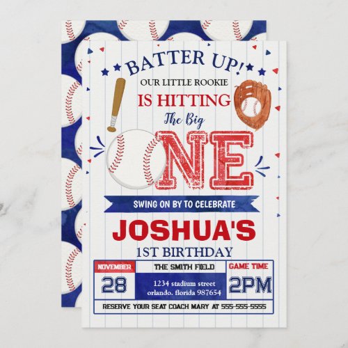 Baseball Birthday Invitation