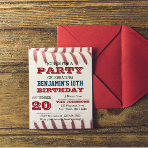Baseball Birthday Invitation