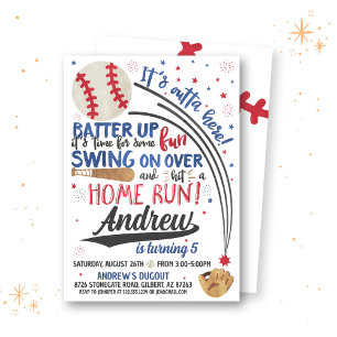 Baseball Birthday Invitation