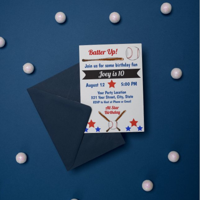 Baseball Birthday Invitation (Creator Uploaded)