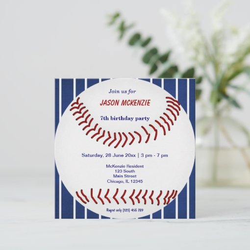 Baseball Birthday Invitation | Zazzle