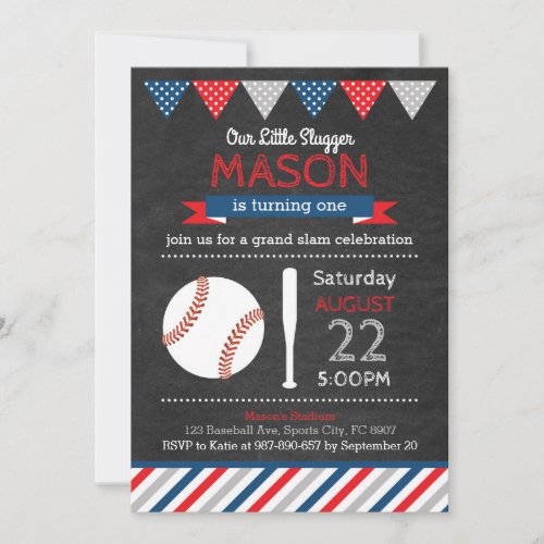 Baseball Birthday Invitation