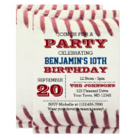 baseball birthday invitation
