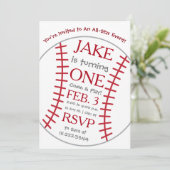 Baseball Birthday Invite- Special Bday Invitation (Standing Front)