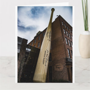 BASEBALL BIRTHDAY LOUSIVILLE GREETING CARD