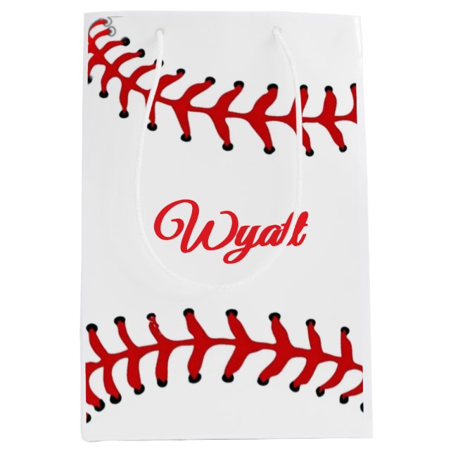 Baseball Birthday  Medium Gift Bag (Front)