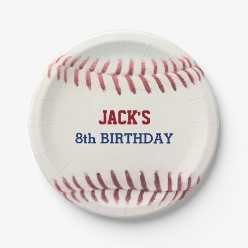 Baseball Birthday Paper Plate
