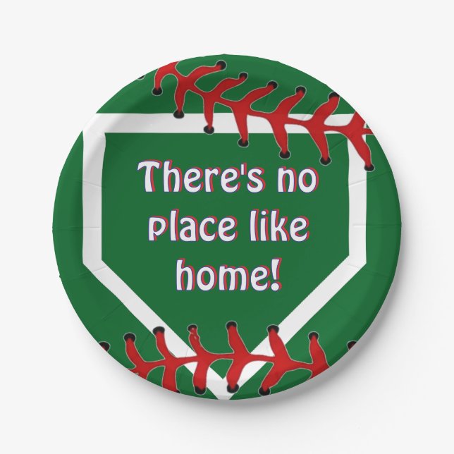 Baseball Birthday  Paper Plates (Front)