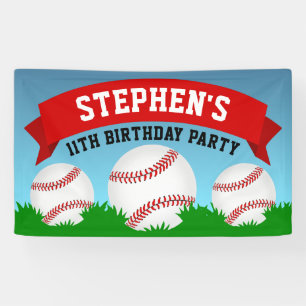 Baseball Birthday Party Banner