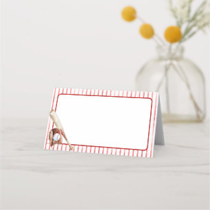 Baseball Birthday Party Blank Place Cards