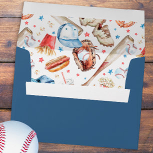 Baseball Birthday Party Envelope – Little Slugger