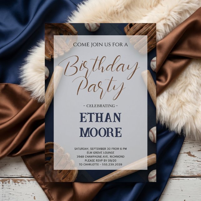 Baseball Birthday Party for Adults Invitation (Creator Uploaded)