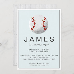 New York Mets Baseball Birthday Invitation