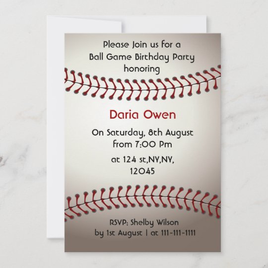 Baseball Birthday Party Invitation | Zazzle.com