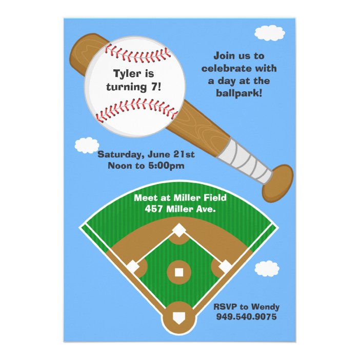 Baseball Birthday Party Invitation